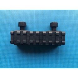 Rail picatinny: Réhausse picatinny haute, 8 slots, aluminium