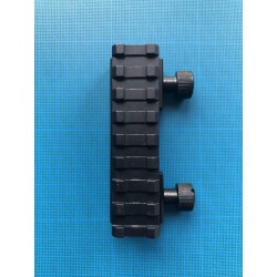 Rail picatinny: Réhausse picatinny haute, 8 slots, aluminium