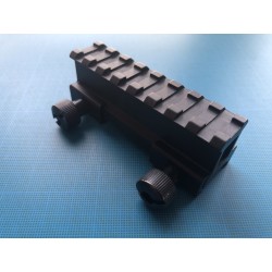 Rail picatinny: Réhausse picatinny haute, 8 slots, aluminium