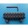 Rail picatinny: Réhausse picatinny, basse, 8 slots, aluminium