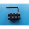 Rail picatinny: Réhausse picatinny 3 slots, aluminium