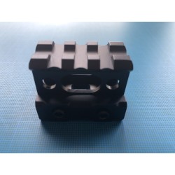 Rail picatinny: Réhausse picatinny 3 slots, aluminium