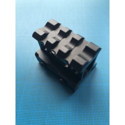 Rail picatinny: Réhausse picatinny 3 slots, aluminium