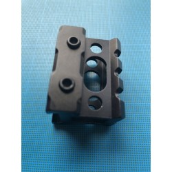 Rail picatinny: Réhausse picatinny 3 slots, aluminium