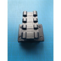 Rail picatinny: Réhausse picatinny 3 slots, aluminium
