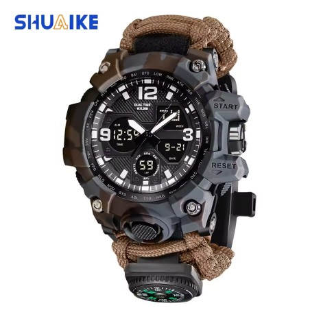 Montre tactique: couleur brun camouflage