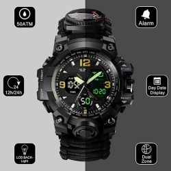 Montre tactique: couleur noire