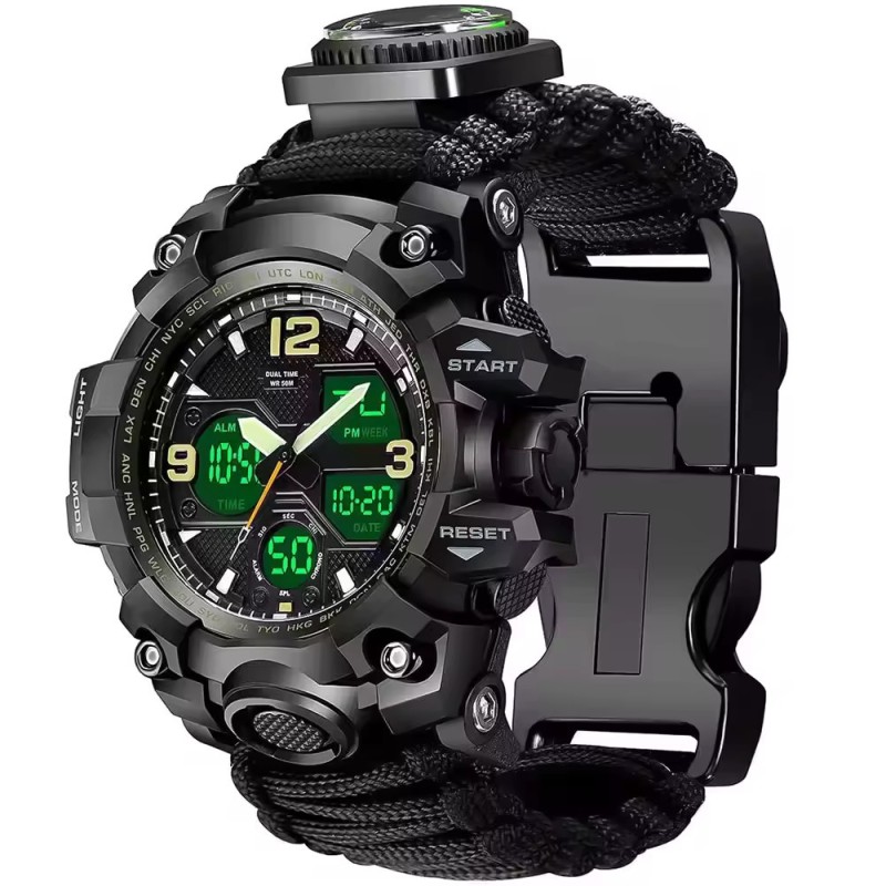 Montre tactique: couleur noire