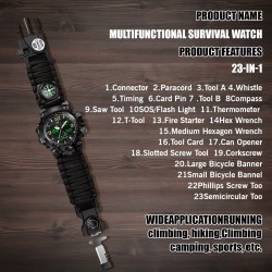 Montre tactique: couleur vert