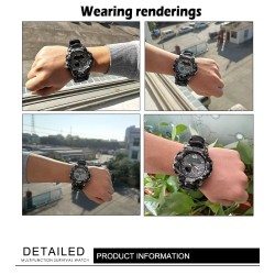 Montre tactique: couleur kaki camouflage