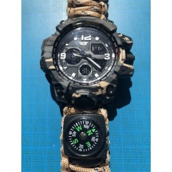 Montre tactique: couleur kaki camouflage