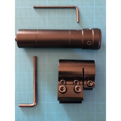 Viseur laser rouge avec collier en aluminium, compatible rail 11mm et rail picatinny 20 mm