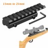 Adaptateur Picatinny 11 mm vers 21 mm – Aluminium