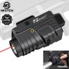 Lampe Laser rouge  tactique rechargeable stroboscopique en Aluminium