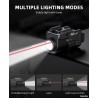 Lampe Laser rouge  tactique rechargeable stroboscopique en Aluminium