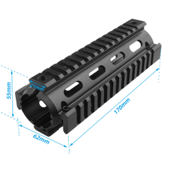 [514] GARDE MAIN AR15/M4 , 4 rails picatinny en aluminium