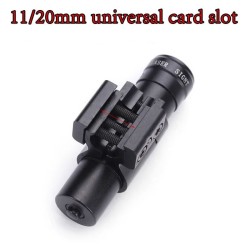 Viseur laser rouge avec collier en aluminium, compatible rail 11mm et rail picatinny 20 mm