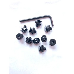 Lot 10 vis M-Lok 12 mm avec écrous T-Nuts et clé Allen