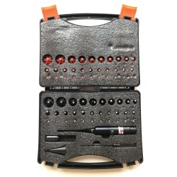 Collimateur laser universel pour réglage de lunette – 32 adaptateurs (.159 à .998 / 4,0 à 25,3 mm)