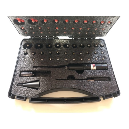 Collimateur laser universel pour réglage de lunette – 32 adaptateurs (.159 à .998 / 4,0 à 25,3 mm)