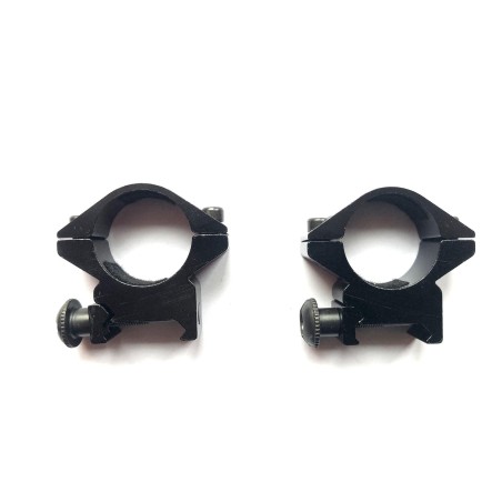 Colliers de montage lunette NON REHAUSSE Ø25.4mm / rail 20mm weaver et picatinny