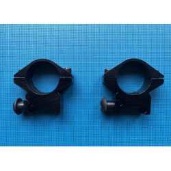 Colliers de montage lunette NON REHAUSSE Ø25.4mm / rail 20mm weaver et picatinny