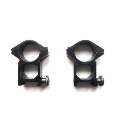 Colliers de montage lunette HAUT A TUNNEL Ø25.4mm / rail 20mm weaver et picatinny