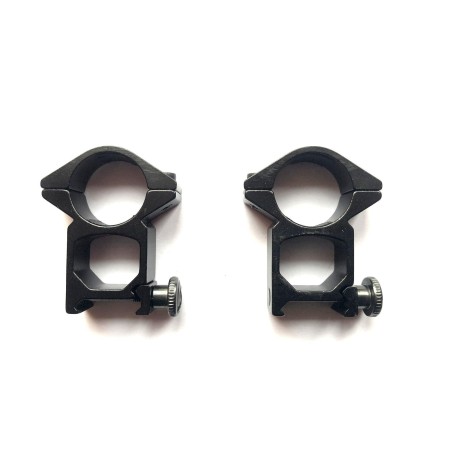 Colliers de montage lunette HAUT A TUNNEL Ø25.4mm / rail 20mm weaver et picatinny
