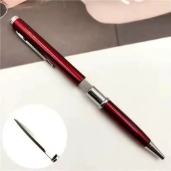 Stylo ouvre-lettres  lame en acier inoxydable - Couleur ROUGE