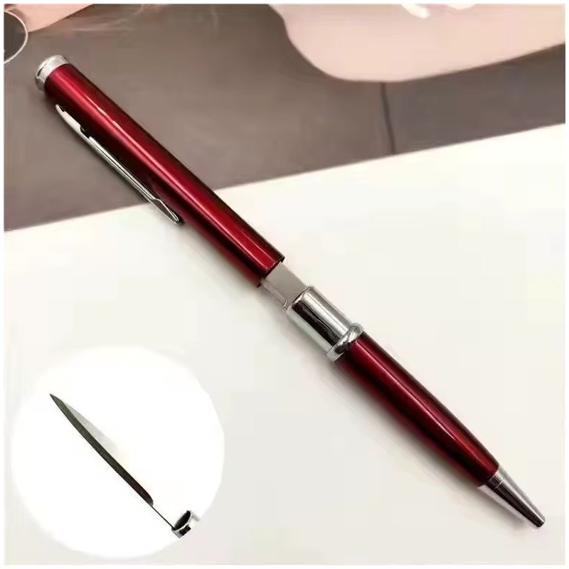 Stylo ouvre-lettres  lame en acier inoxydable - Couleur ROUGE