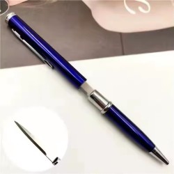 Stylo ouvre-lettres  lame en acier inoxydable - Couleur BLEU