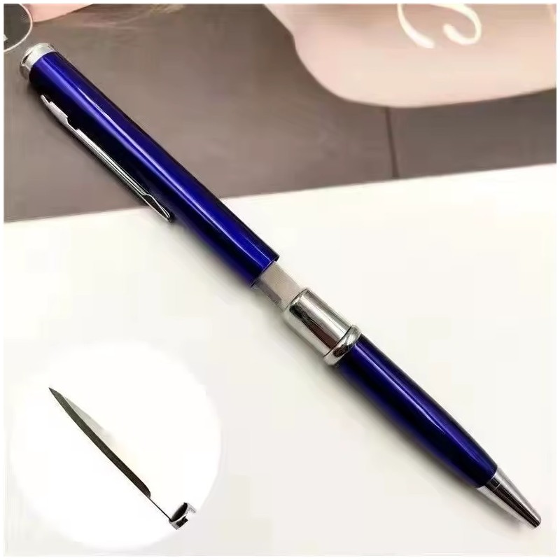 Stylo ouvre-lettres  lame en acier inoxydable - Couleur BLEU