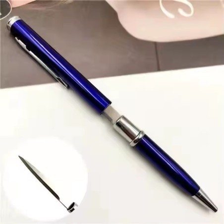 Stylo ouvre-lettres  lame en acier inoxydable - Couleur BLEU