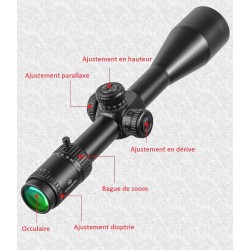 Lunette de tir Diana 6-24x50 FFP Longue Distance – Colliers 22 mm inclus