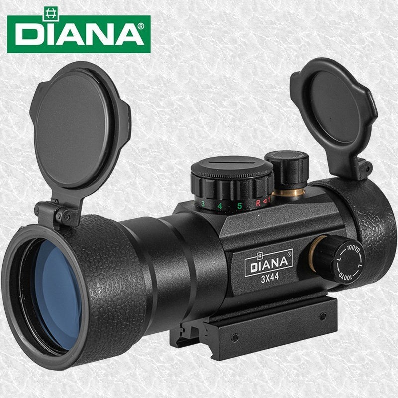Red dot Diana avec zoom 3X44 point rouge et vert pour rail de 11 et 20 mm